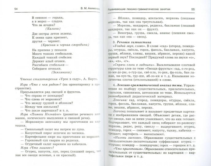 Развивающие лексико-грамматические занятия