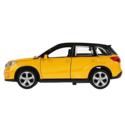 Машина металл "suzuki vitara s 2015" дл 12 см, откр дв, багажник, ин, золот с чёрный в кор. Технопарк