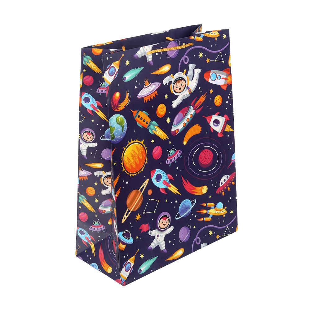 Пакет подарочный МАТОВЫЙ xl,космос,140 гр/м2 ЧУДО ПРАЗДНИК в кор.5*12шт