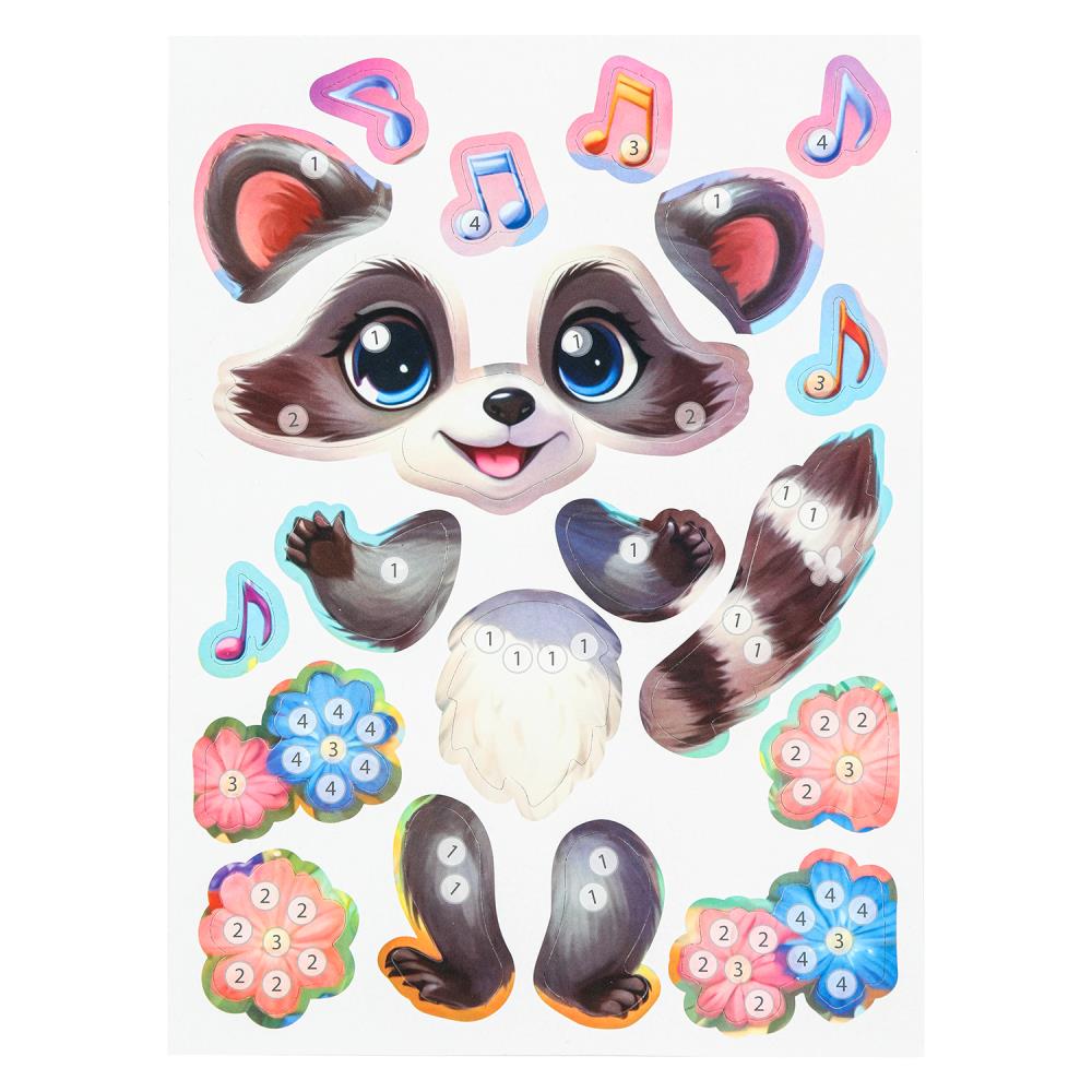 Аппликация пайетками 3D енотик МУЛЬТИ АРТ в кор.100шт