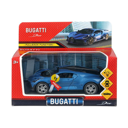 1:32 модель металл свет-звук bugatti divo 14.9см, двери, инерция, спойлер Технопарк в кор.2*48шт