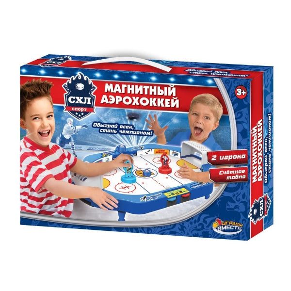 Настольная игра магнитный аэрохоккей, кор.35*46*13см ИГРАЕМ ВМЕСТЕ в кор.2*18шт