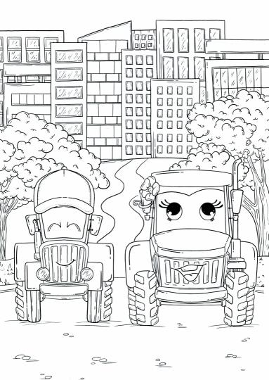 РАСКРАСКА А4 эконом. ТОЛЬКО ТРАКТОРЫ