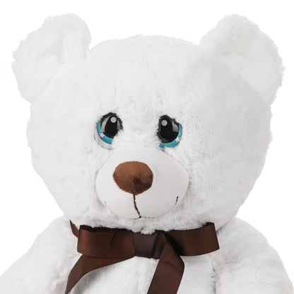 Игрушка мягкая "мульти-пульти" мишка белая с бантиком 40см, без чипа "МУЛЬТИ-ПУЛЬТИ" в кор.8шт