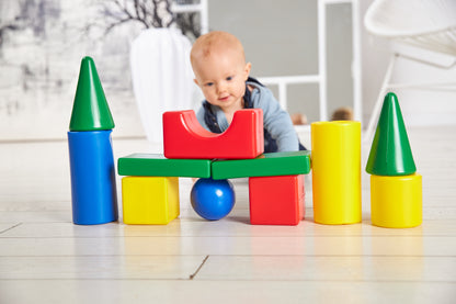 Конструктор из выдувной пластмассы Теремок 36 деталей, выдувка