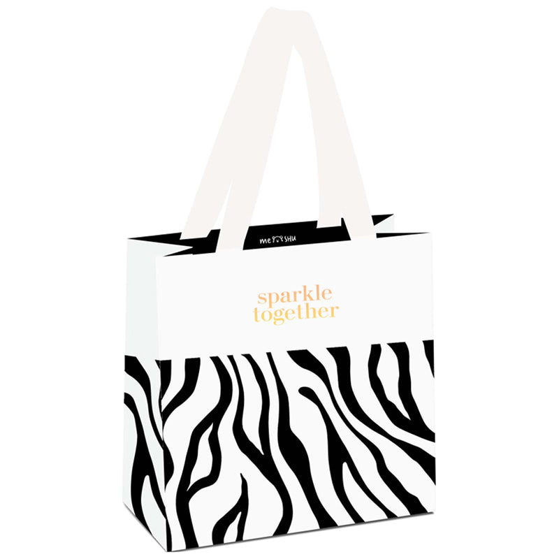 Пакет подарочный 20*20*10см, MESHU "Animal print", отд. фольгой, матовая ламинация
