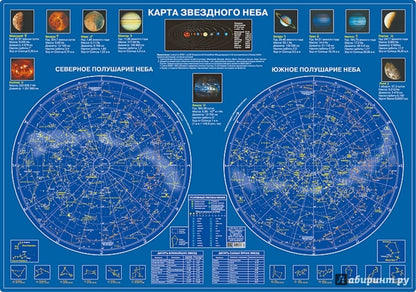 Карта звездного неба. Настольная карта