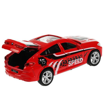Machine en métal BMW X6 SPOT pour 12 cm, double, batterie, inertie, crasse, cor. Parc technologique dans le cor.2*36шт