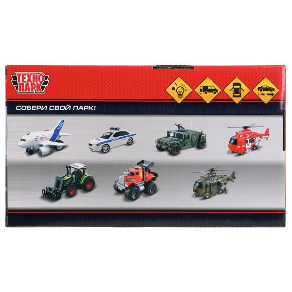 Машина свет+звук "форд транзит реанимация" 22,5см, пластик, откр.двери, инерц. Технопарк в кор2*18шт