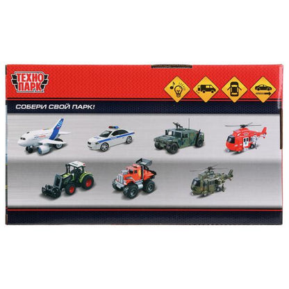 Машина свет+звук "форд транзит реанимация" 22,5см, пластик, откр.двери, инерц. Технопарк в кор2*18шт