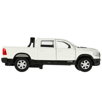 RAM1500-13-WH336807 Машина металл DODGE RAM 1500 REBEL 13 см, двери, багаж, инер, белый, кор. Техноп