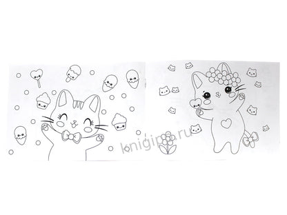 РАСКРАСКИ А5 эконом. альбомные. КОТИКИ