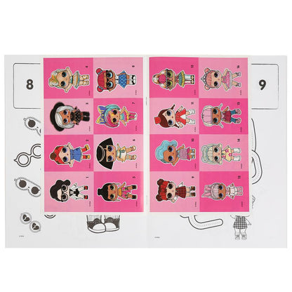 "УМКА". МОДНЫЕ КУКЛЫ. ЛОЛ (НАКЛЕЙ И РАСКРАСЬ А4 С ФОЛЬГОЙ) ФОРМАТ 214Х290 ММ. 16 СТР. в кор.50шт