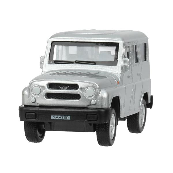 Машина металл УАЗ ХАНТЕР длина 10,5 см, инерция, серебристый, кор. Технопарк в кор.2*36шт