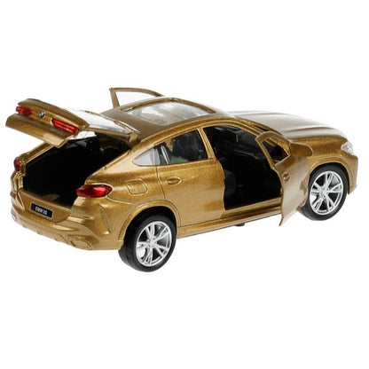 Machine en métal BMW X6 pour 12 cm, double, bagage, argent, argent, cor. Parc technologique dans le cor.2*36шт