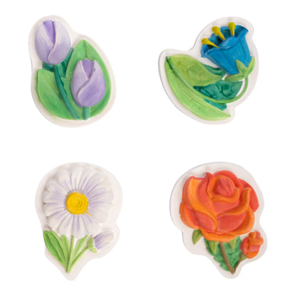 Магниты из гипса под роспись "Цветы"