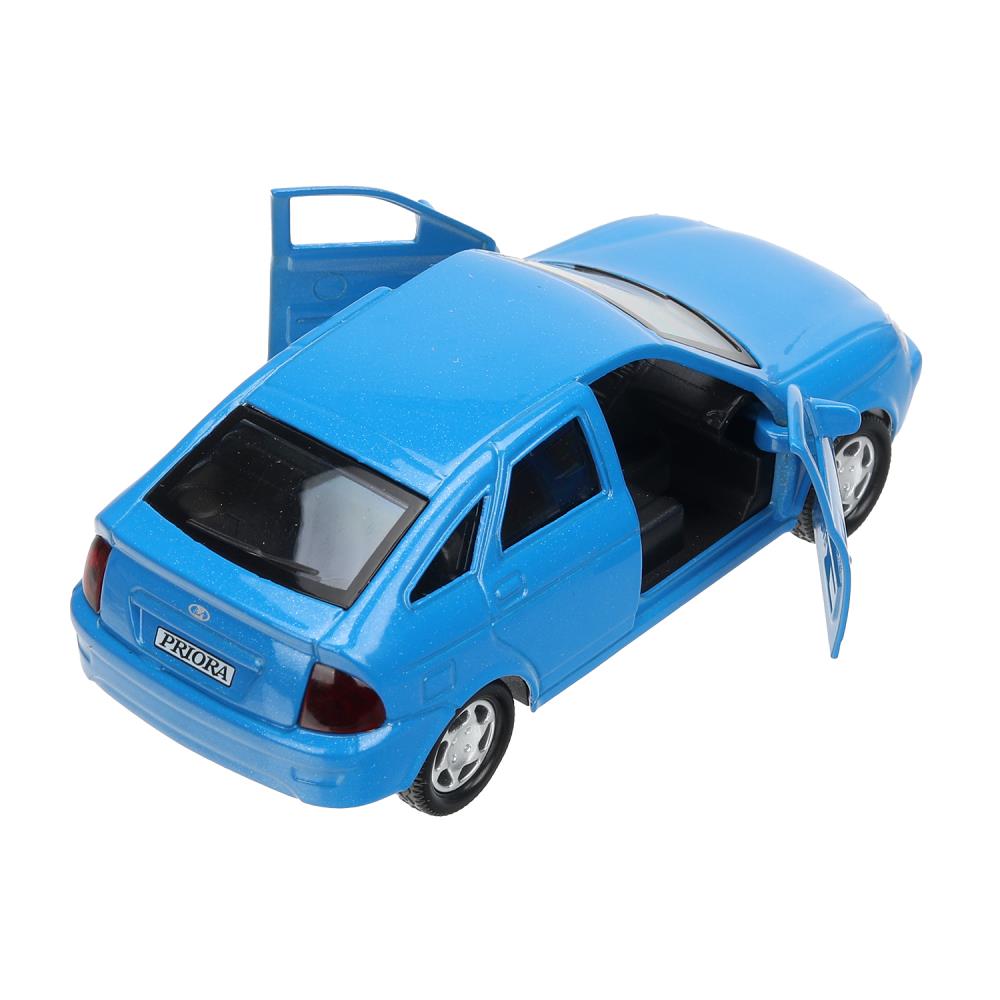 Машина металл LADA PRIORA 12 см, двери, инерц,синий перламутр,кор. Технопарк в кор.2*36шт