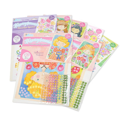 Набор для творчества. Аппликация из бусин Жемчужинка "Букет Весенняя фантазия". (европодвес)