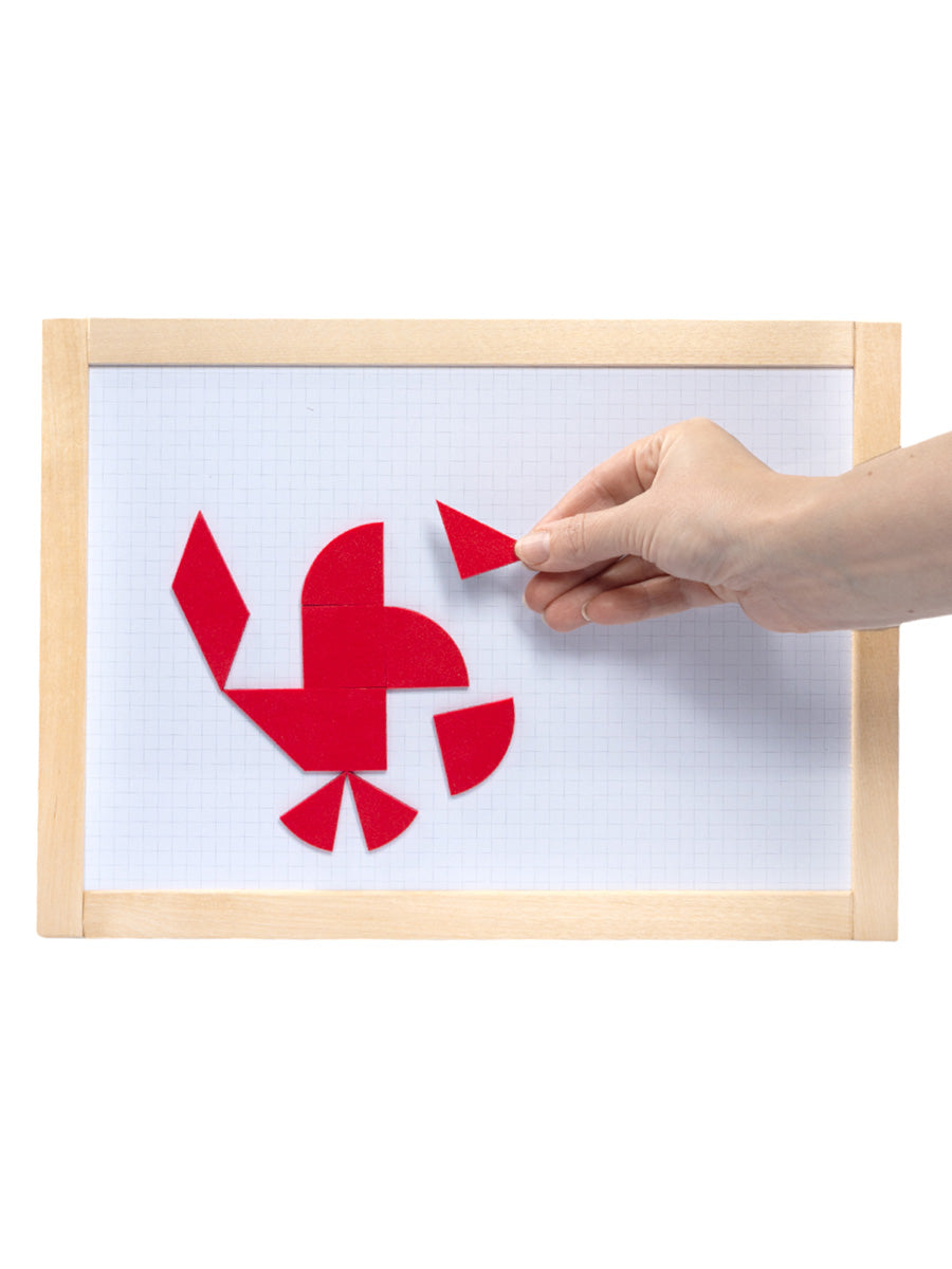 Игра магнитная головоломка "ТАНГРАМ" сердце (европодвес)