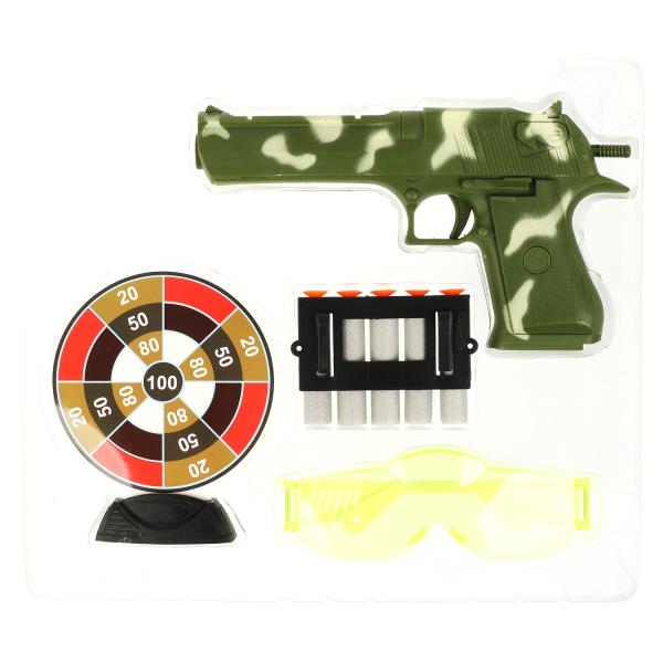 Набор оружия ВОЕННЫЙ пистолет с мягкими пулями, кор.28*25*6см ИГРАЕМ ВМЕСТЕ в кор.2*48шт