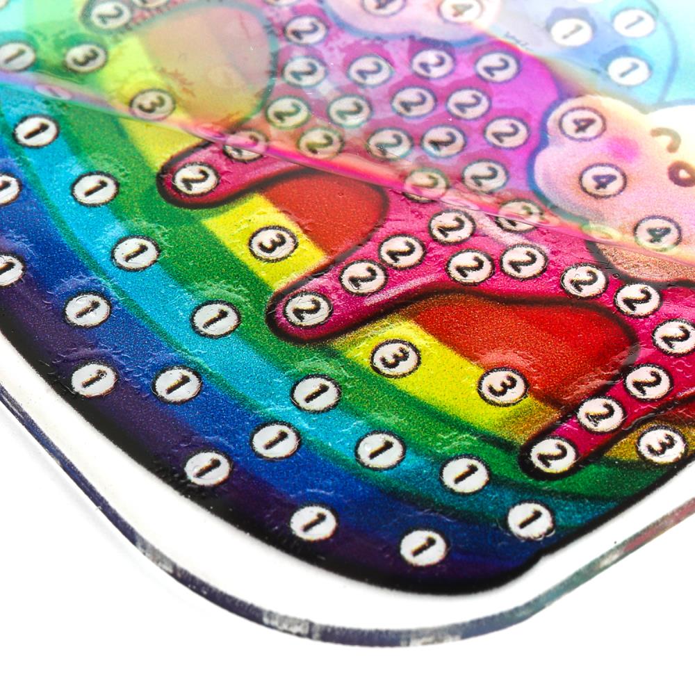 Брелоки алмазной мозаикой единорог и пирожное MultiArt в кор.50шт