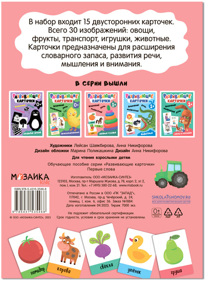 Развивающие карточки. Первые слова