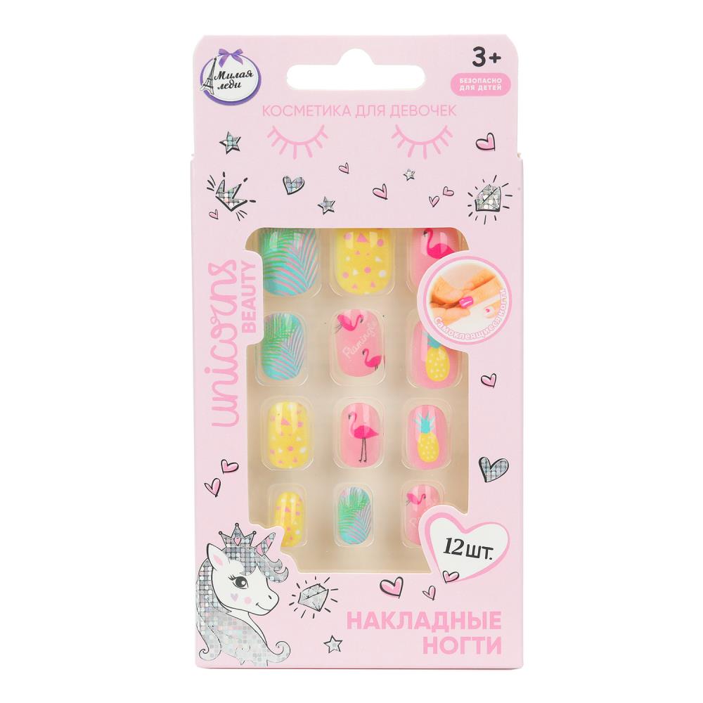 Накладные ногти-единорог в коробке МИЛАЯ ЛЕДИ в кор.60*12шт