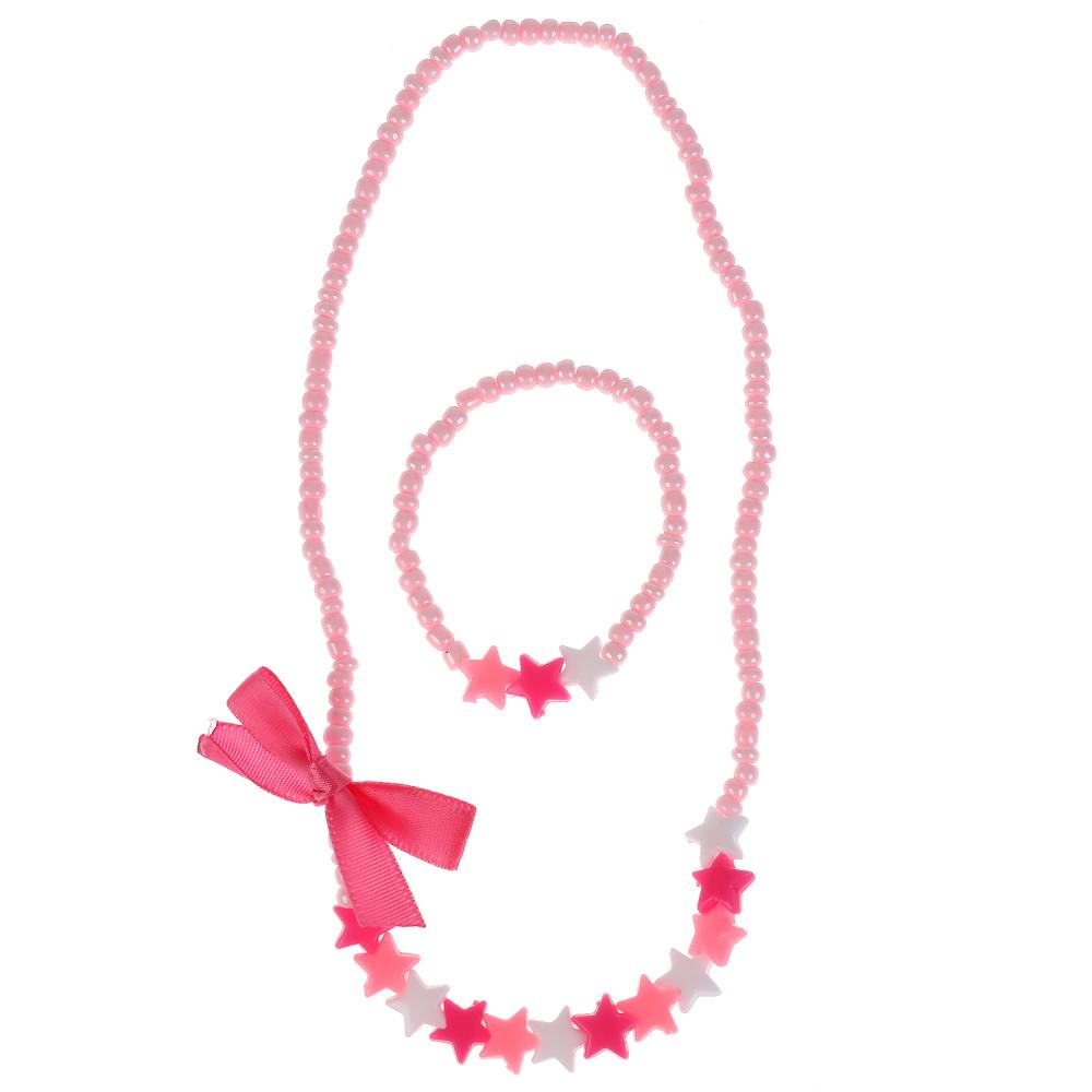 Акс-ры д/девочек СКАЗОЧНЫЙ ПАТРУЛЬ бижутерия (braslet+бусы) звездочки МИЛАЯ ЛЕДИ уп-10шт в cor.100up