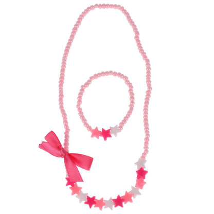 Акс-ры д/девочек СКАЗОЧНЫЙ ПАТРУЛЬ бижутерия (braslet+бусы) звездочки МИЛАЯ ЛЕДИ уп-10шт в cor.100up