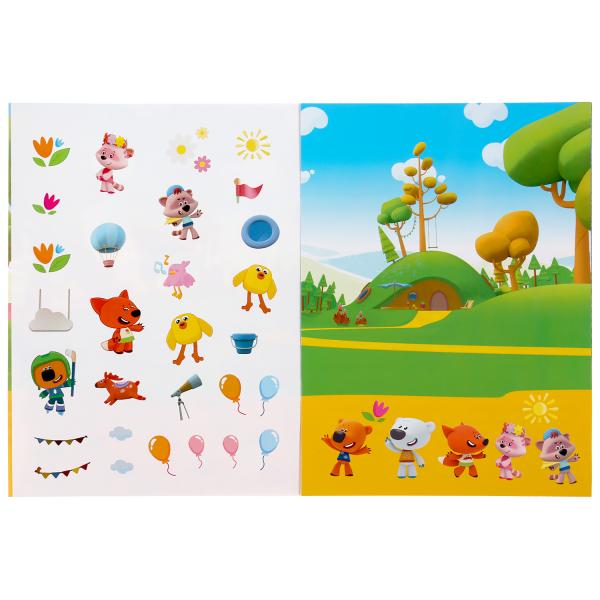 "УМКА". ДЕНЬ ВЕСЕЛЬЯ. МИ-МИ-МИШКИ. ПЕРВЫЕ РАЗВИВАЮЩИЕ НАКЛЕЙКИ. 210Х285ММ,8 СТР.+ 50 НАКЛ. в кор50шт