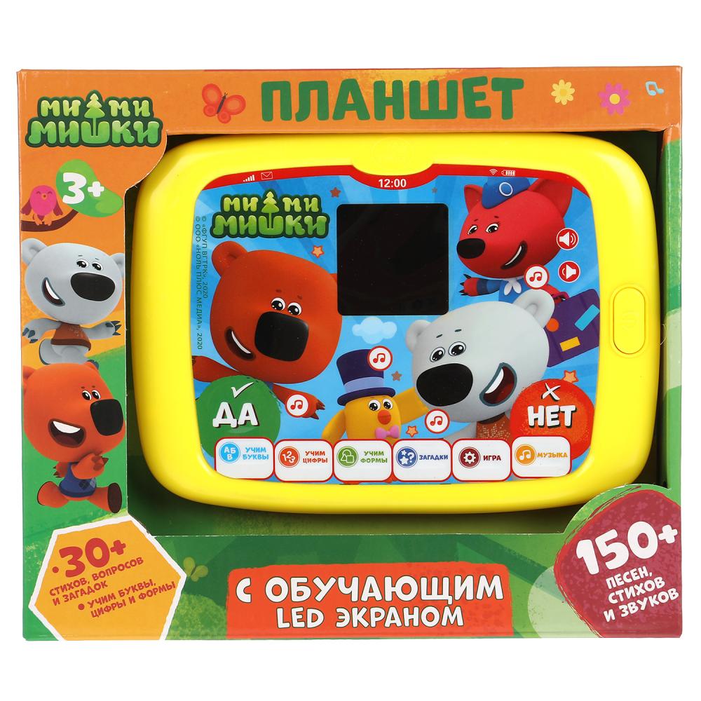 Планшет с обучающим led-экраном Ми-ми-мишки 150 песен, стихов, загадок.кор.бат. Умка в кор.48шт