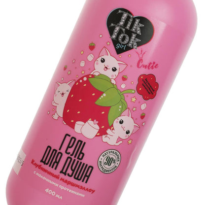Gel pour la douche du club de martellou, 400 ml, Cutie TIK TOK GIRL, en cor.6 parties