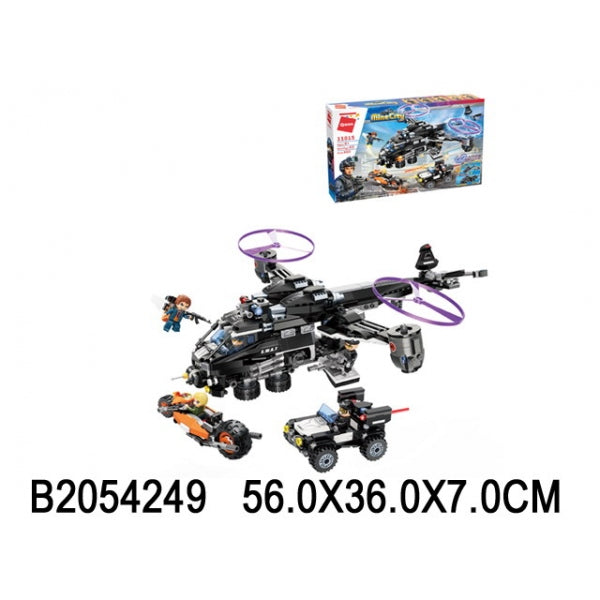 Constructeur en plastique. вертолет, с фигурками и аксесс., 903дет. dans le cor. dans le cor.6шт