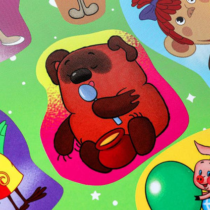 Мультгерои. Союзмультфильм. Наклейки "Вырезай сам" 165х230 мм. 50 наклеек. 8 стр. Умка в кор.50шт