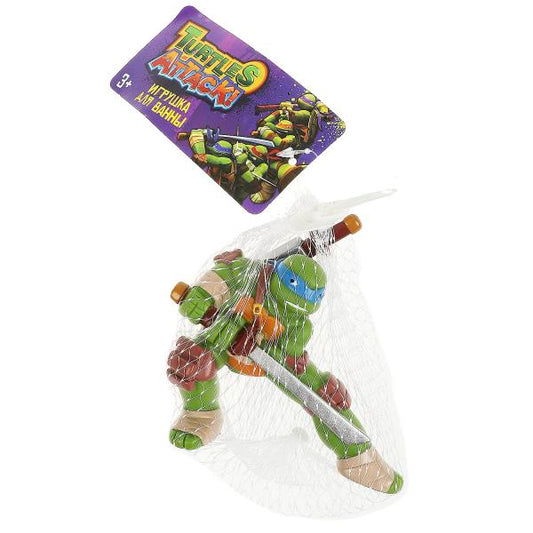 Игрушка для ванны леонардо черепашки ниндзя в сетке КАПИТОШКА в кор.96шт