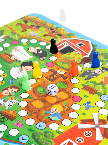Игра настольная "Весёлая ферма 10 в 1"