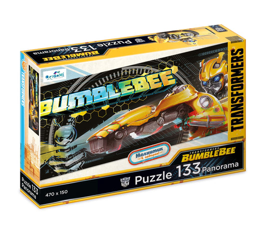 Трансформеры Бамблби.Пазл.Панорама.133Эл.Железный герой. +магнит.04601