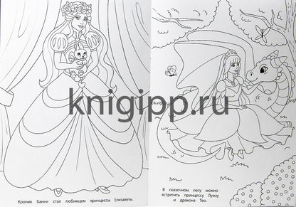 РАСКРАСКА ДЛЯ ДЕВЧОНОК. ПИТОМЦЫ ПРИНЦЕСС