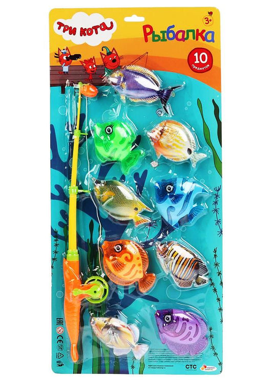 Игра рыбалка, ТРИ КОТА цвет в ассорт. на блистере 53*25,5*3см ИГРАЕМ ВМЕСТЕ в кор.2*36шт