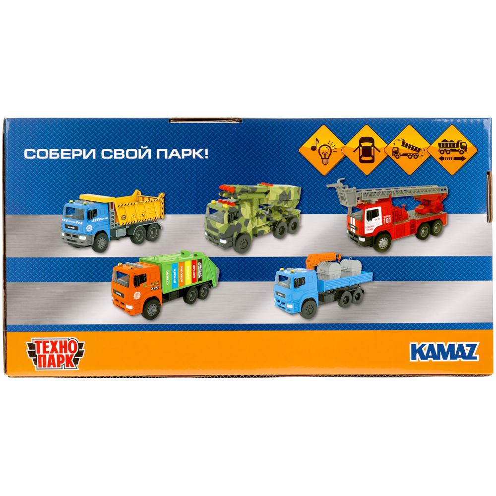 Технопарк. Машина "Kamaz Самосвал" 25 см, пластик свет-звук инерц, син, кор. арт.KAMDUMP-25PL-BUYE