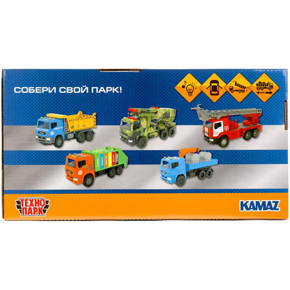 Технопарк. Машина "Kamaz Самосвал" 25 см, пластик свет-звук инерц, син, кор. арт.KAMDUMP-25PL-BUYE