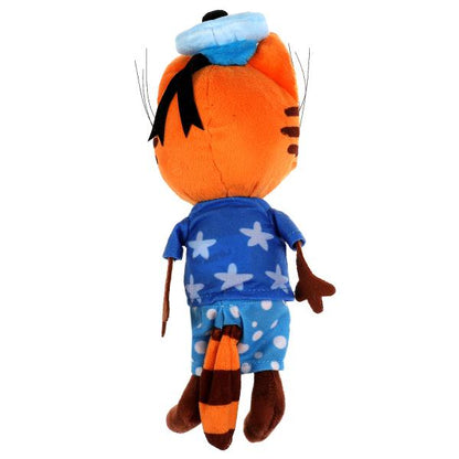 A20157-15 331425 Игрушка мягкая Три Кота Коржик в пляжной одежде 15см, муз. чип, в пак МУЛЬТИ-ПУЛЬТИ