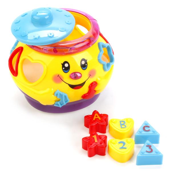 ИГРУШКА ОБУЧАЮЩАЯ "УМКА" "МУЗЫКАЛЬНЫЙ ГОРШОЧЕК" СВЕТ+ЗВУК 2056C В РУСС. КОР. 17*15*15СМ в кор.2*24шт