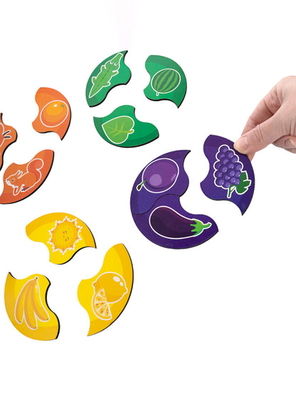 Пазлы из дерева. Мои первые пазлы "Цвета" 36 эл