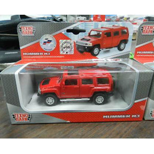 МАШИНА "ТЕХНОПАРК" МЕТАЛЛ. ИНЕРЦ. HUMMER H3, ОТКРЫВ. ДВЕРИ В РУСС. КОР. dans le cor.2*36шт art.67301