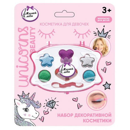Косметика ДЛЯ ДЕВОЧЕК тени для век с блестками МИЛАЯ ЛЕДИ в кор.2*144шт