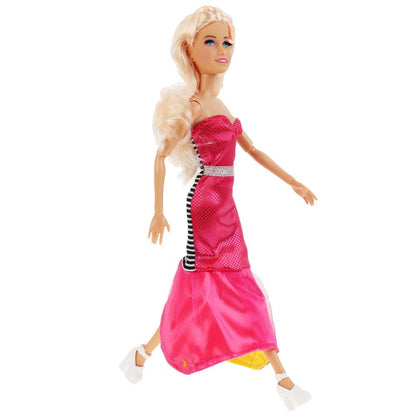 Кукла 29 см София руки и ноги сгиб, платье-трансф, реалис. ресницы, акс, в кор КАРАПУЗ в кор.24шт