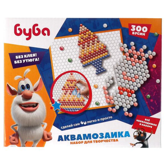 Набор д/детского тв-ва БУБА аквамозаика 300 бусин МУЛЬТИ АРТ в кор.48шт