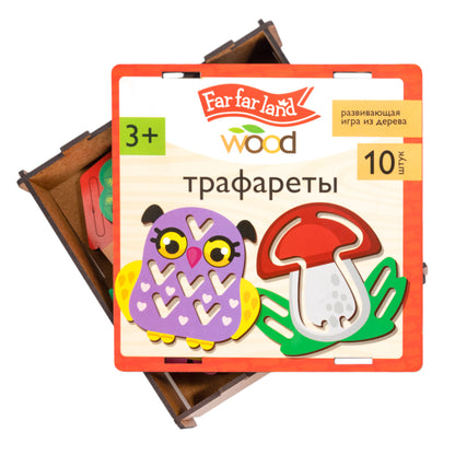 Трафареты из дерева Далекий край Лес (10 шт.)