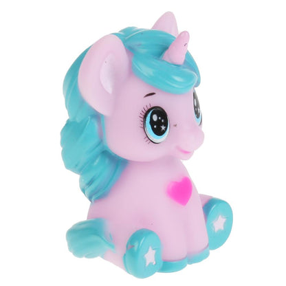 YF-06-2021 Игрушка для ванны единорожка 9 см, в сетке, КАПИТОШКА в кор.2*240шт